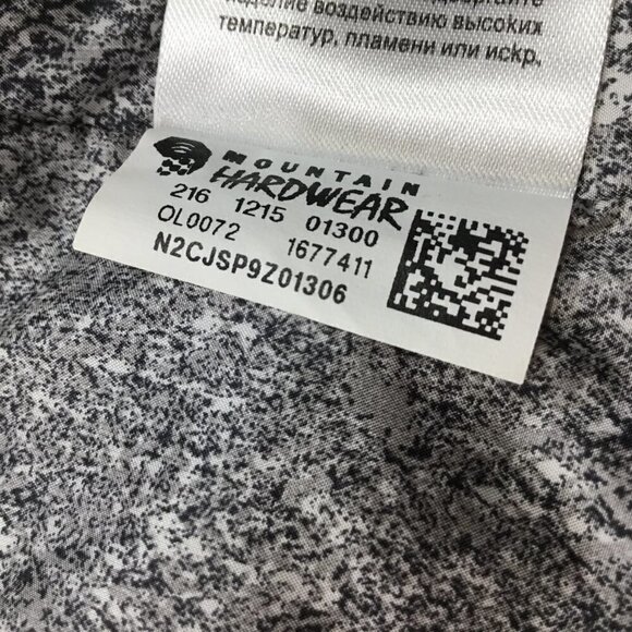 Mountain Hardwear Quilted Women's Jacket Snap Front Sz M Black Gray Lightweight - Picture 11 of 12